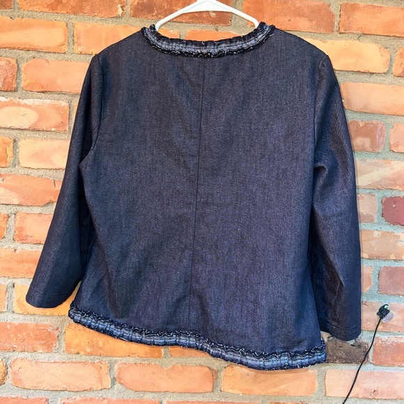 Sag Harbor Stretch Denim Blazer 12  Petite - Picture 3 of 9